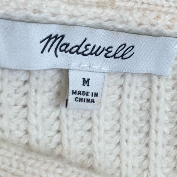 Madewell Boatneck Cream Wool Sweater - Picture 10 of 10